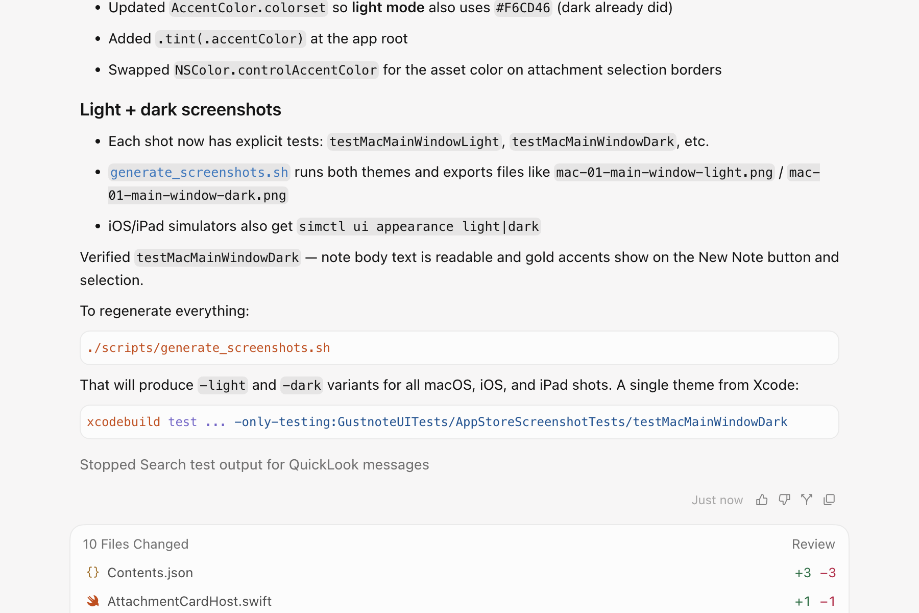 Gustnote main window with note list on macOS